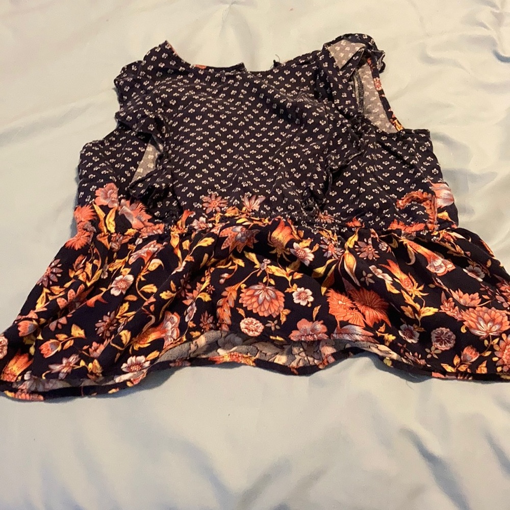 floral sleeveless top